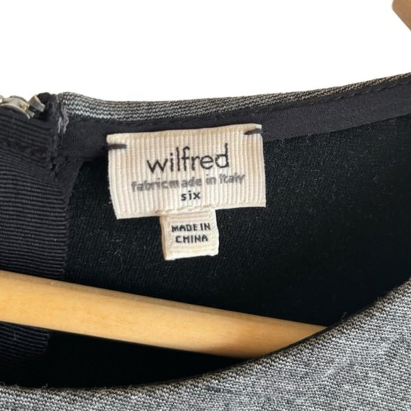 Wilfred Tartine Dress Size 6 Heathered Gray Fit & Flare - Picture 10 of 11